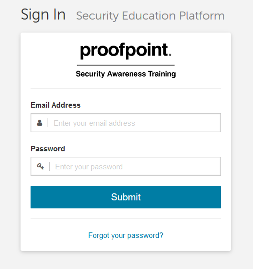 ProofpointLogInPage