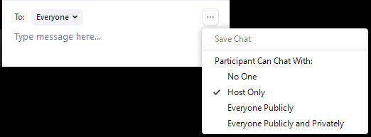 Host only chat option