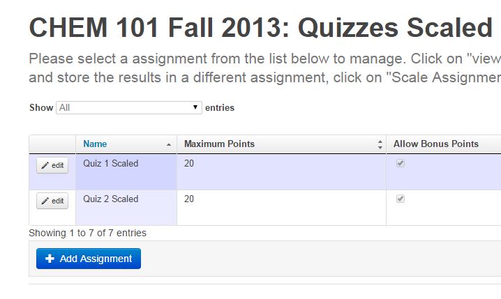 quizzes scaled category with Quiz 1 Scaled and Quiz 2 Scaled added