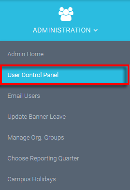 select the User Control Panel in the administration area