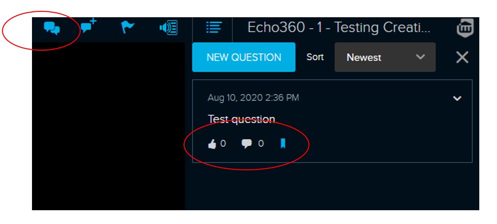 Echo360 Discussion screenshot